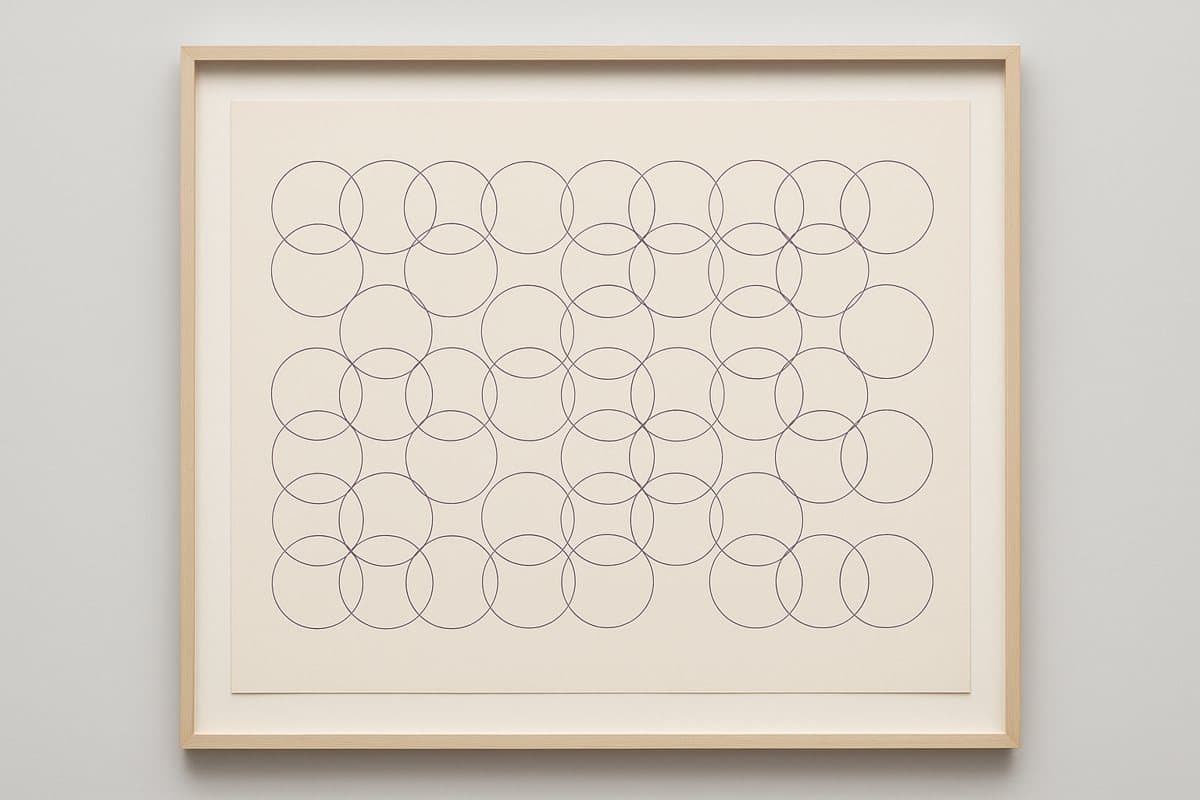 Composition with Circles by Bridget Riley, from the collection
